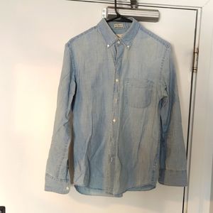 Men's Slim Untucked Denim Shirt Small